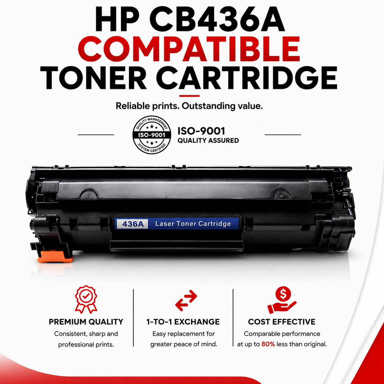 HP CB436A Compatible Toner Cartridge