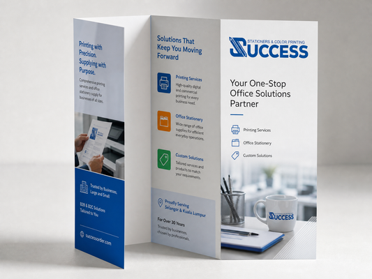 Brochure printed with logo