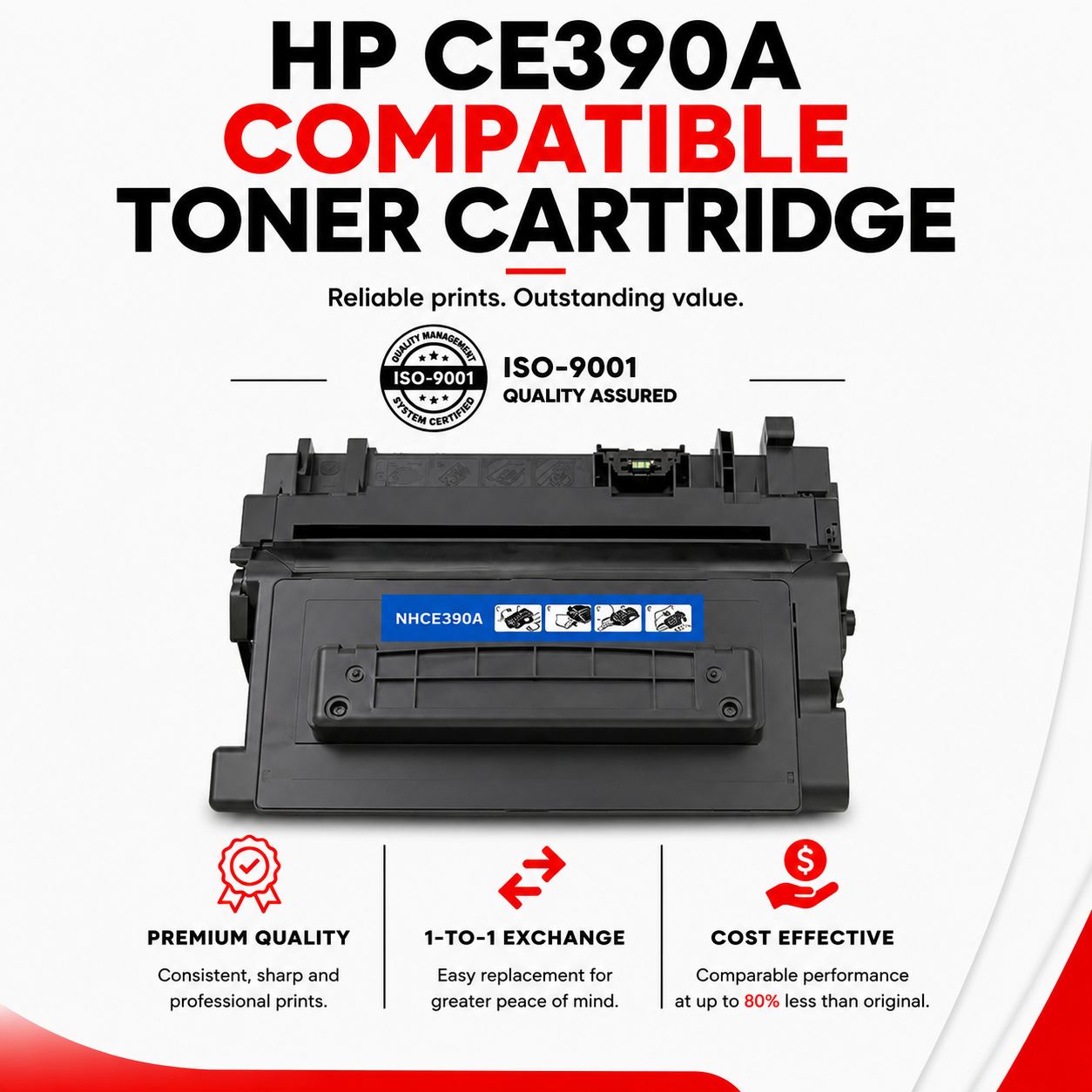 HP CE390A Compatible Toner Cartridge