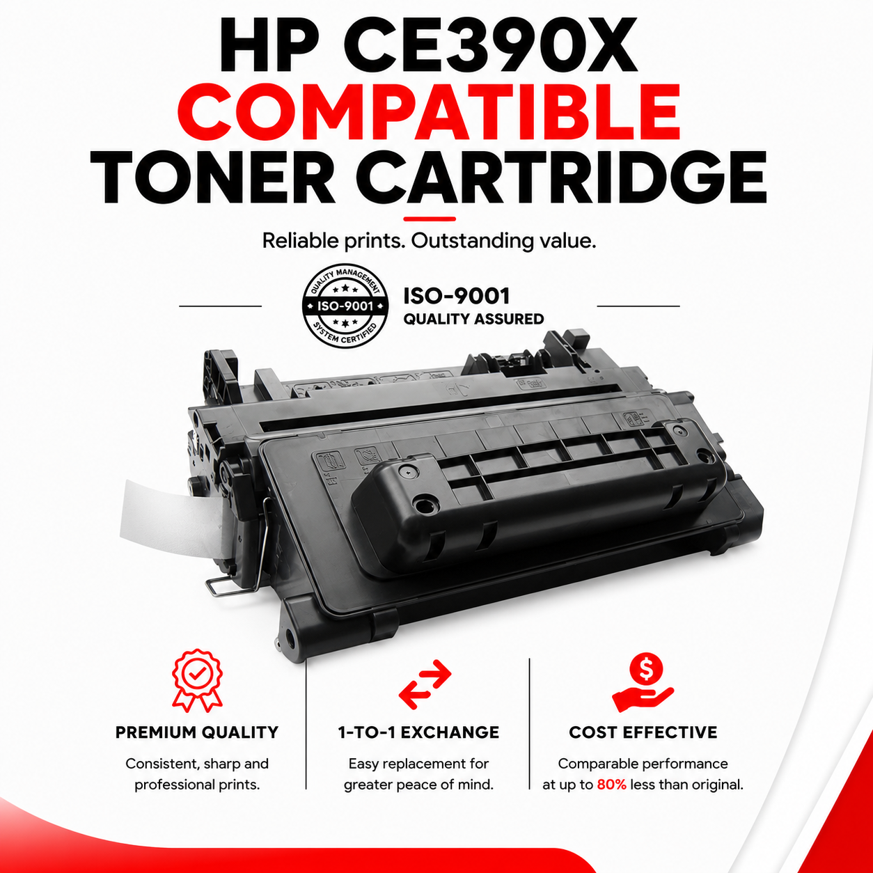 HP CE390X Compatible Toner Cartridge