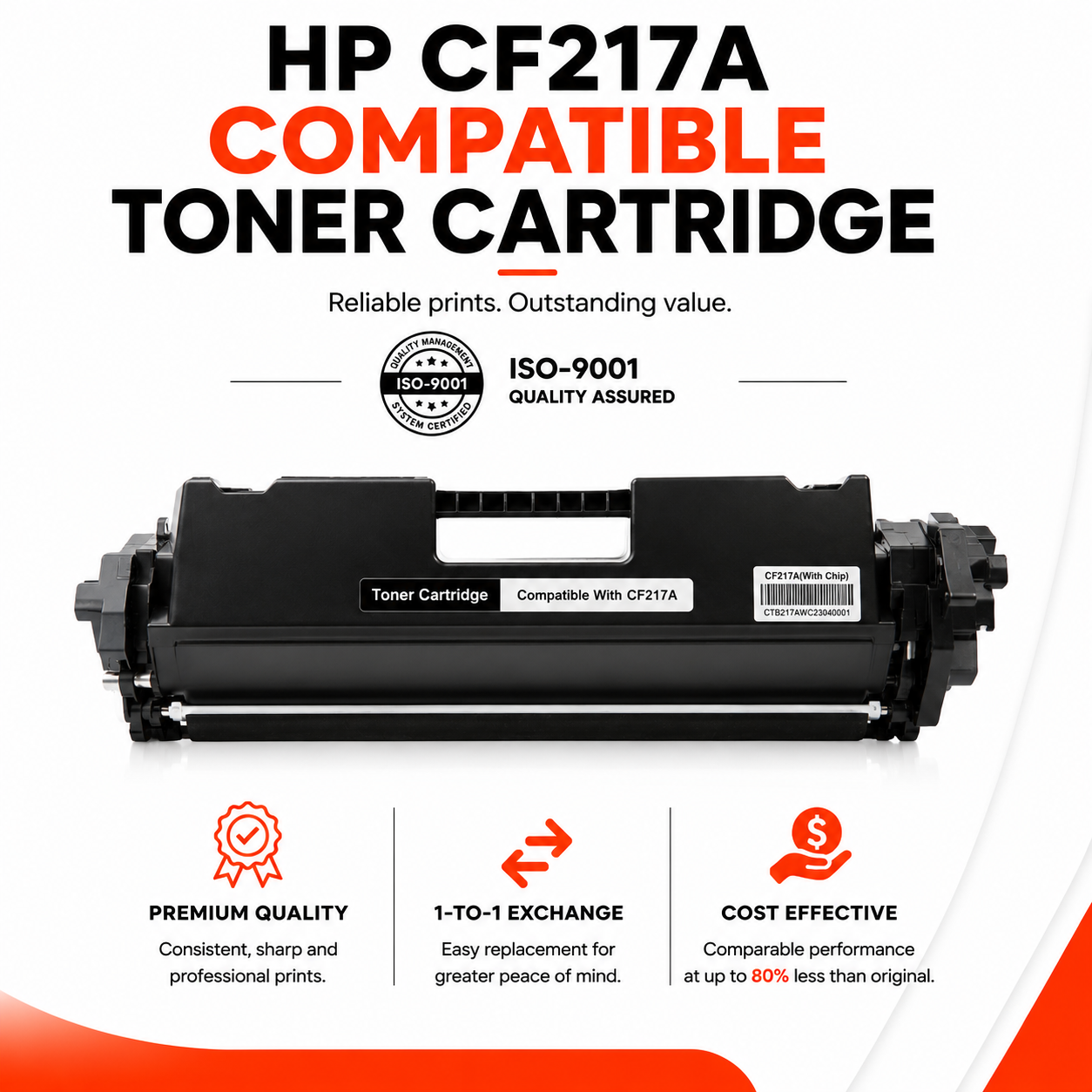 HP CF217A Compatible Toner Cartridge