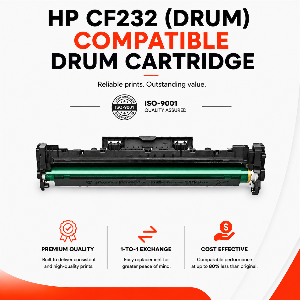 HP CF232A Black Compatible Drum Unit