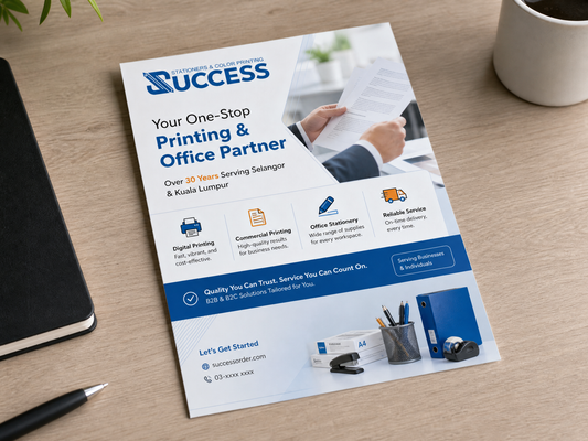A5 Flyer printed with logo