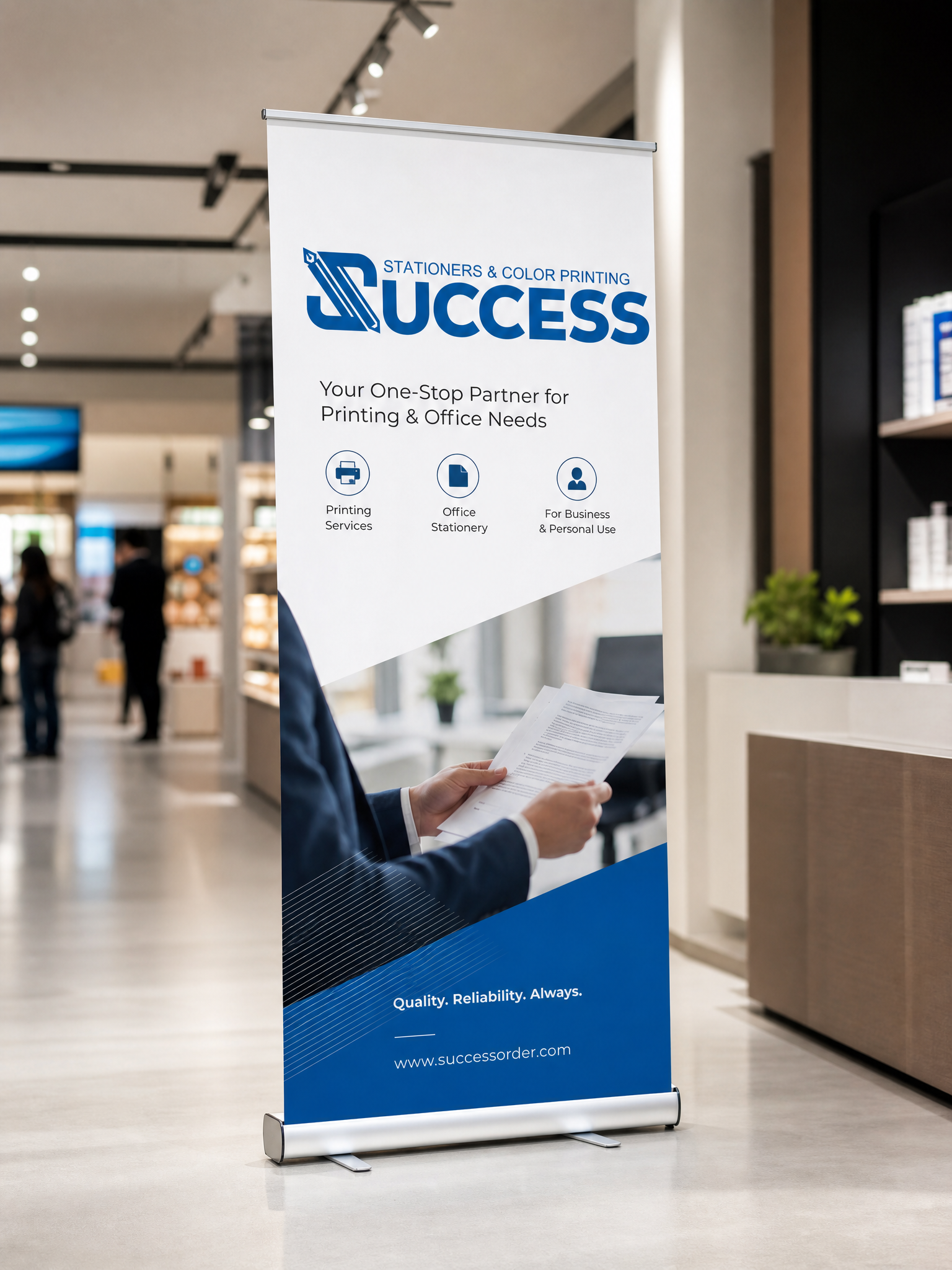 Roll-up banner printed with logo - angle 2