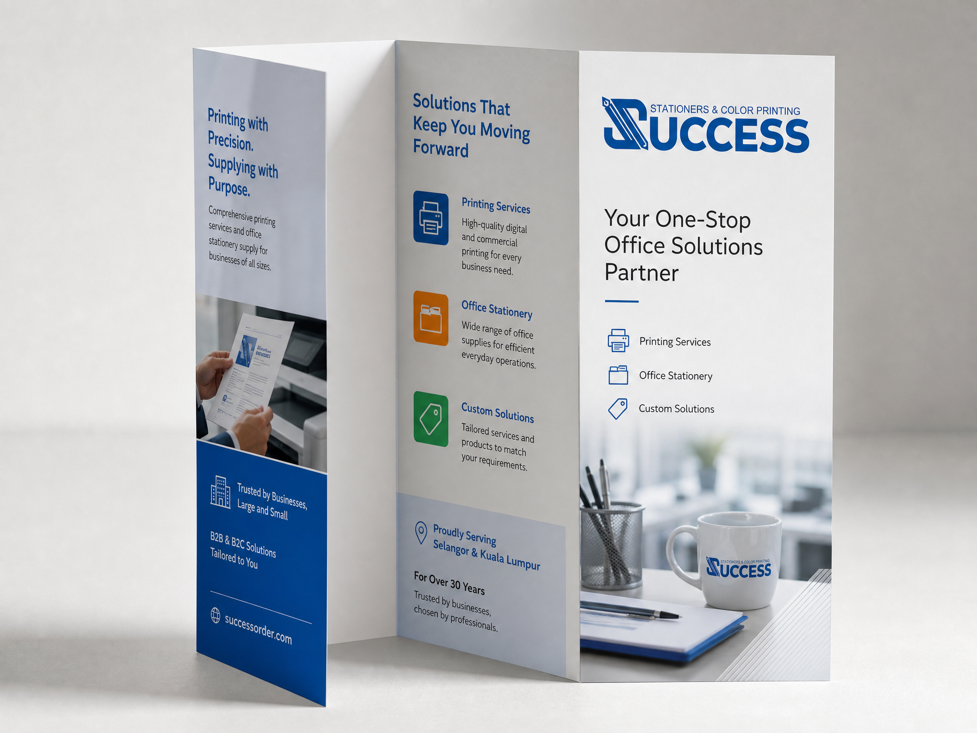 Brochure printed with logo